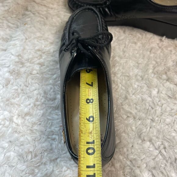 SAS Siesta leather black lace up wedge shoes size 11M - Picture 12 of 13